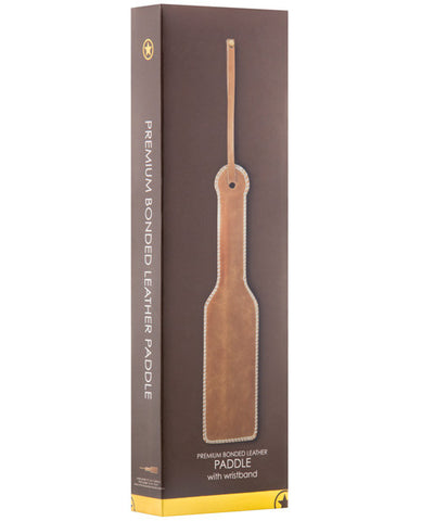 Shots Ouch Bonded Leather Paddle - Brown